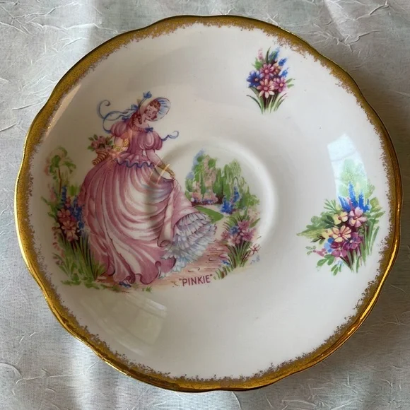 CLARENCE Dining Clarence Pinkie Bone China Saucer Made In England Vintage Very Good Poshmark